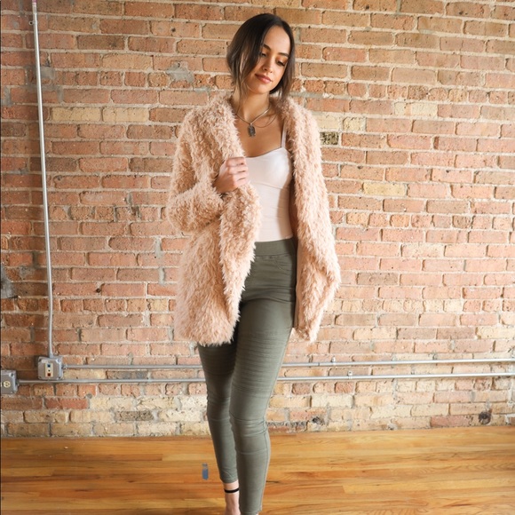 NWT Teddy Faux Fur Open Jacket - Picture 3 of 5